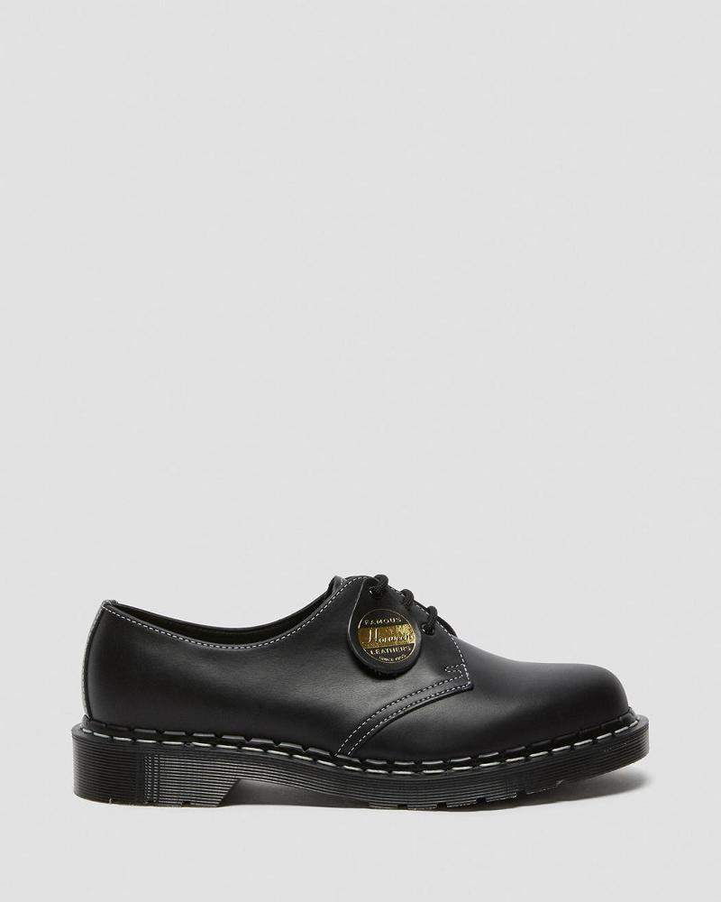 Black Women's Dr Martens 1461 Made in England Cavalier Leather Oxfords Shoes | CA 353BEX